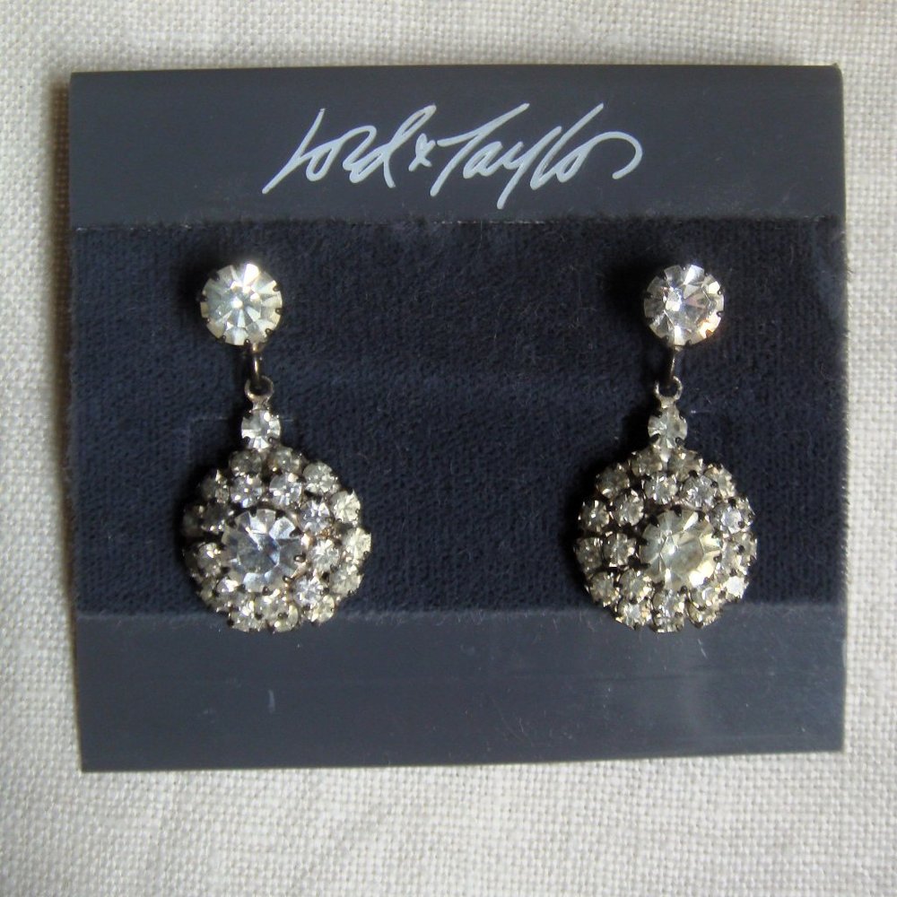 Sparkle Dangle Earrings Festive Holiday Party Celebration Bling Rhinestone